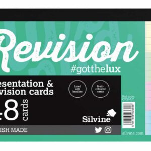 Silvine 48-Pack Colored Revision and Presentation Cards