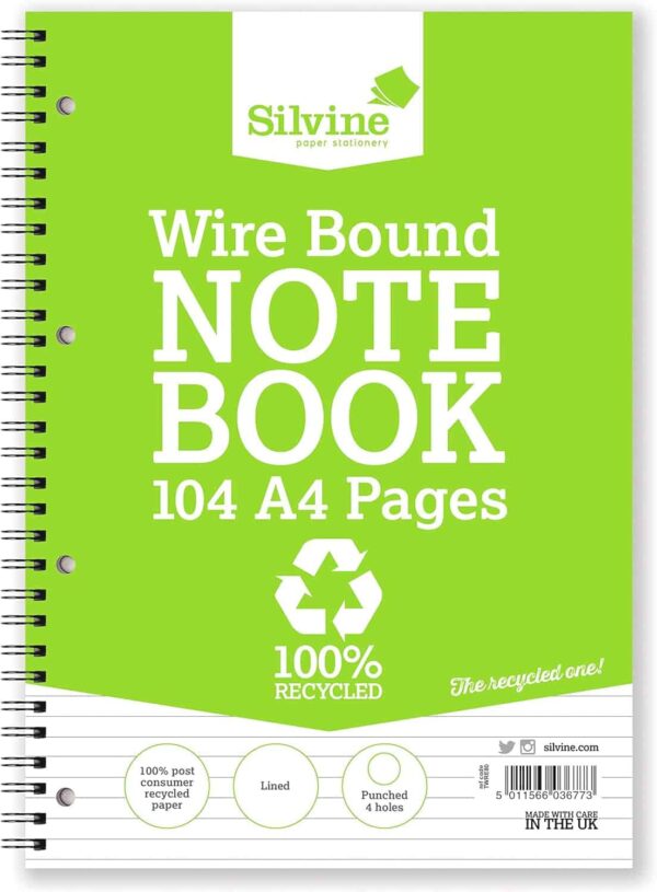 Silvine A4 Double Spiral Notebook