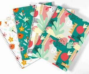 Silvine A4 Hearts & Flowers Spiral Notebook, Various Colors