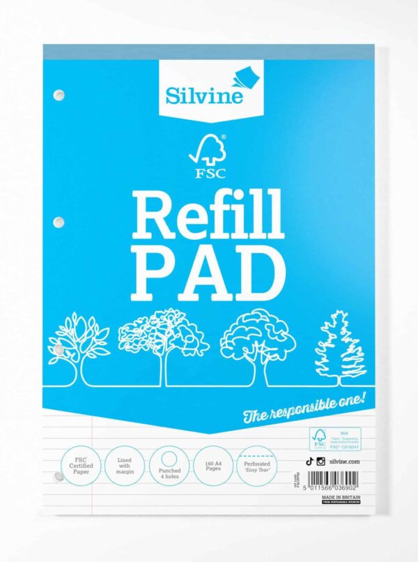 Silvine A4 Refill Pad with FSC Certification