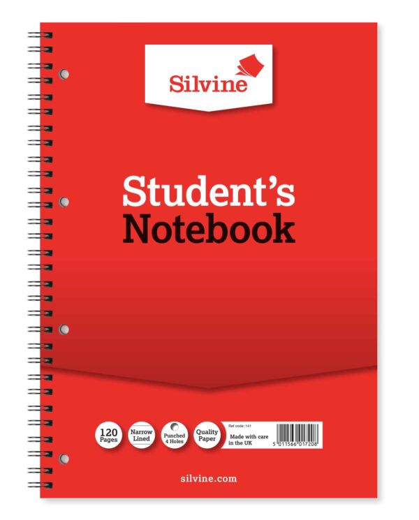 Silvine A4 Student Spiral Notebook