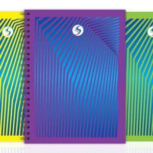 Silvine A5 Casebound Twin Wire Notebook with Daze Design - Assorted