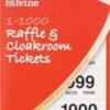 Silvine Cloakroom and Raffle Ticket Set, Numbers 1-1000