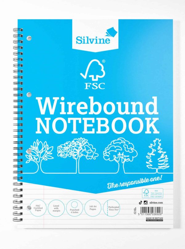 Silvine FSC A4+ Double Spiral Bound Notebook