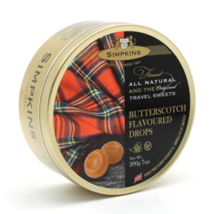 Simpkins 200g Butterscotch Drops Travel Sweet Tin