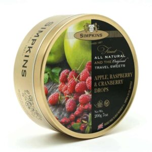 Simpkins Travel Sweet Tins with Apple, Raspberry, & Cranberry - 200g