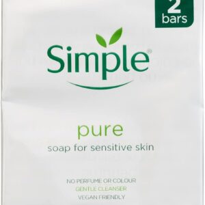 Simple Pure Soap for Sensitive Skin, 100g, Pack of 2