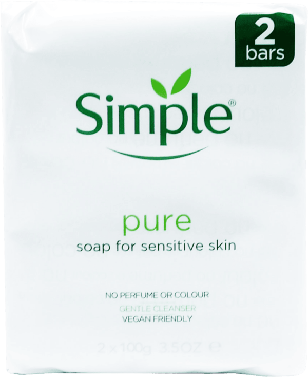 Simple Sensitive Soap Twin Pack - 2 Bars of 100g Each