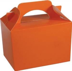 Single Orange Children's Plain Activity Food Box