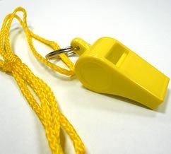 Single Plastic Whistle