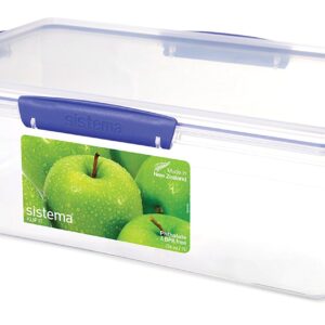 Sistema Klip It Clear 7-Litre Food Storage Container with Blue Clips