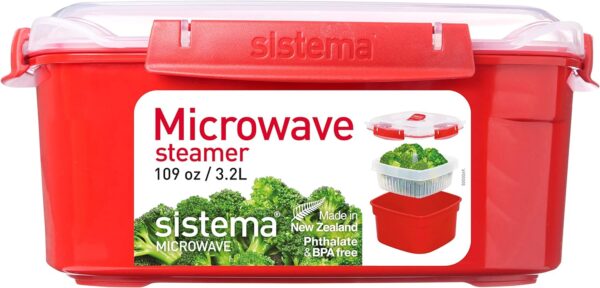 Sistema Large 3.2 Litre Microwave Steamer with Basket