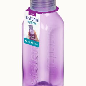 SISTEMA SQUARE WATER BOTTLE, ASSORTED COLORS, 725ML