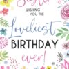 Sister's Birthday Card - Floral Design