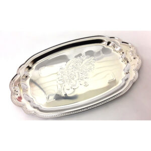 Small Chrome Rectangular Tray 25 x 19 cm