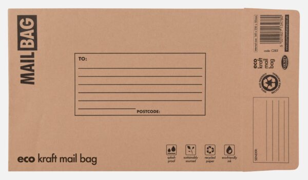 Small Eco-Friendly Kraft Mailing Bags 160mm x 230mm x 50mm