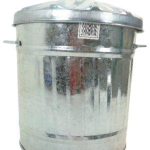 Small Galvanised Trash Bin