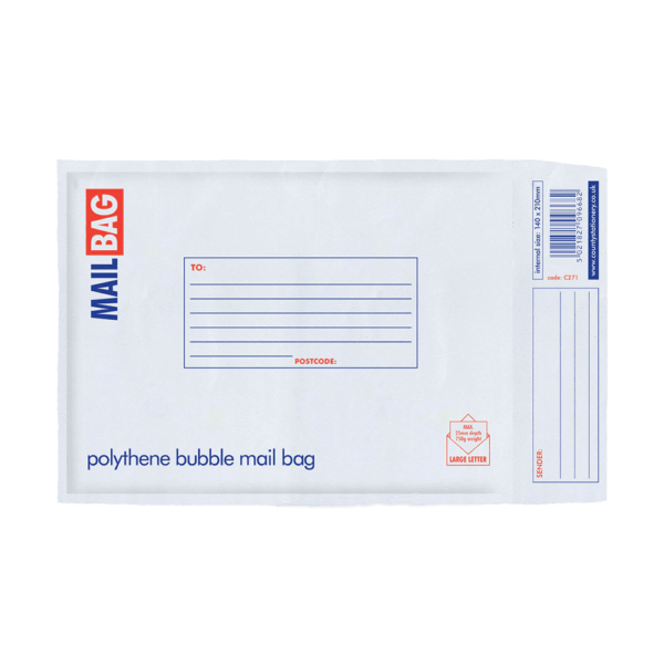 Small Polythene Bubble Envelopes - 170 x 260mm