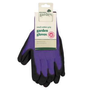 Small Purple Rubber Grip Garden Gloves by Kingfisher