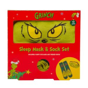 Sock and Sleep Mask Set Featuring The Grinch