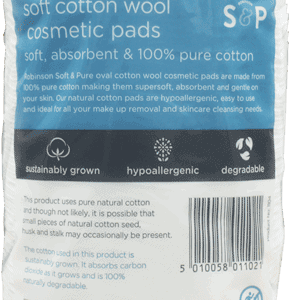 Soft & Pure Cotton Wool Cosmetic Pads - Pack of 50