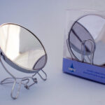 SOURCE Dual-Sided Metal Shaving Mirror, 11cm