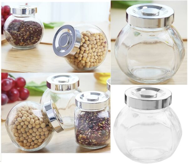 Spice Jar with Chrome ABS Lid, Glass