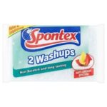 Spontex Non-Scratch Sponge Scourers, Pack of 2