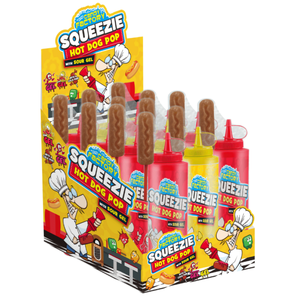 Squeezie Hot Dog Pop Candy by Crazy Candy Factory, 80g