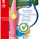 STABILO EASYORIGINAL LEFT-HANDED PASTEL PINK BLUSH PEN WITH BLUE INK