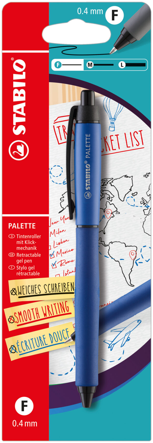 STABILO PALETTE BLUE PEN, SINGLE PIECE IN BLISTER PACK