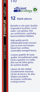Staedtler Tradition 2B Pencils, Pack of 12