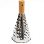 Stainless Steel Multi Cheese Grater with Wooden Handle, 25 x 11 cm
