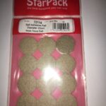 Star Pack 12 Self-Adhesive Pads, 25mm Diameter, 4mm Thick Felt