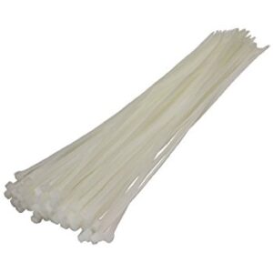 Star Pack 12 White Cable Ties, 300mm x 4.8mm