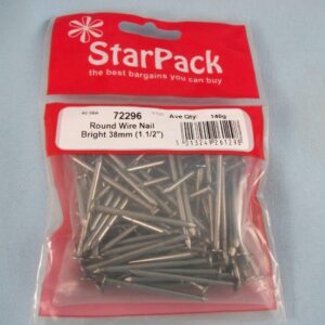 Star Pack 120g Bright Round Wire Nails 38mm