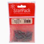 STAR PACK 48 Pozi Woodscrews, Countersunk Twinthread, Size 6 x 1'' (3.5 x 25)