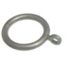 STAR PACK 5 Grey Plastic Fixed Eye Curtain Rings, 28mm ID