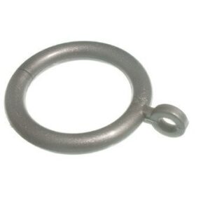 STAR PACK 5 Grey Plastic Fixed Eye Curtain Rings, 28mm ID