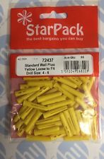 Star Pack 58 Yellow Standard Wall Plugs for Drill Sizes 4-6, Loose