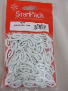 STAR PACK Nylon Curtain Hooks - 60 Pieces