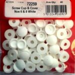 Star Pack of 30 White Screw Caps & Covers, Sizes 6 & 8