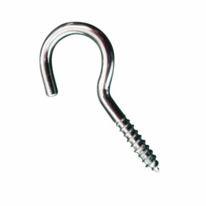 Star Pack of 4 Zinc-Plated Steel Screw Hooks, 80mm