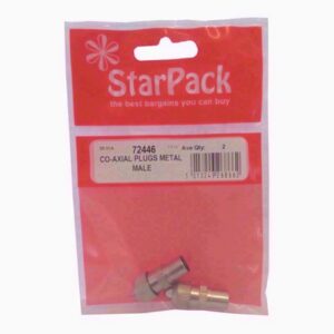 STAR PACK Set of 2 Male Coaxial Plug Connectors