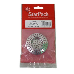 Star Pack Small Chrome-Plated Plastic Sink Strainer