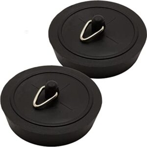 Starpack Black Basin and Bath Plug Set - 38mm & 45mm