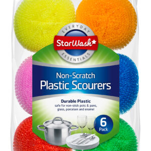 STARWASH 6-Pack Non-Scratch Plastic Scrubbers