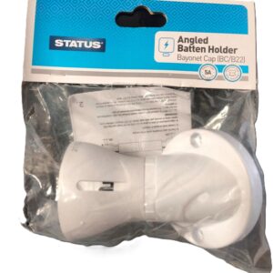 STATUS ANGLED BAYONET BC B22 CEILING LAMP HOLDER SOCKET