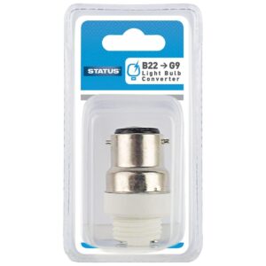 STATUS B22 Bayonet to G9 Capsule Lamp Socket Adapter/Converter