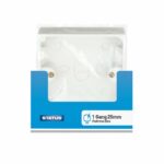 STATUS SINGLE / 1 GANG SURFACE MOUNT BACK BOX / 25MM PATTRESS